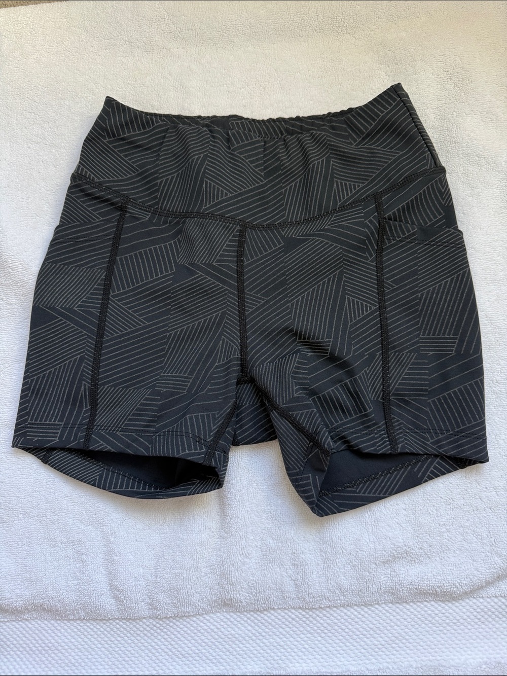 oiselle Black Firecracker Reflective Running Shorts